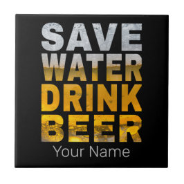 水を節約してビールを飲め バチェラーパーティーのための名言 タイル