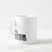 水を節約。 一緒にシャワーを浴びよう。 コーヒーマグカップ (正面左)