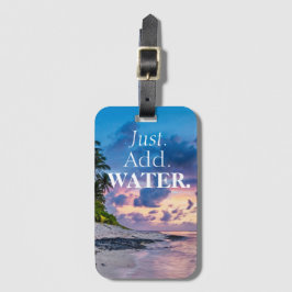水を追加する美しい熱帯の夕日&海 ラゲッジタグ
