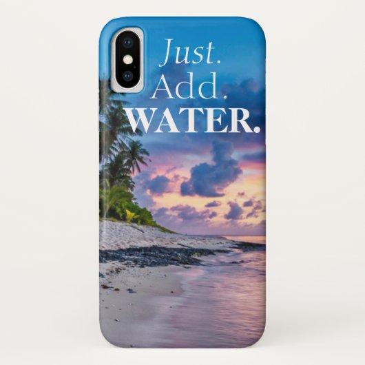 水を追加する美しい熱帯の夕日&海 Case-Mate iPhoneケース (裏面)