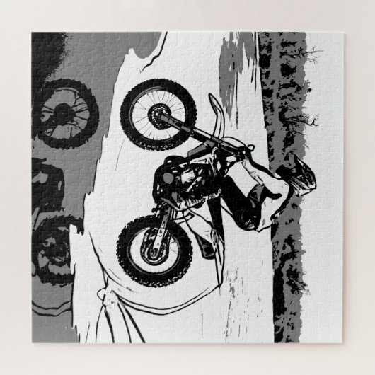 水を通してレース – モトクロスライダー ジグソーパズル (横)