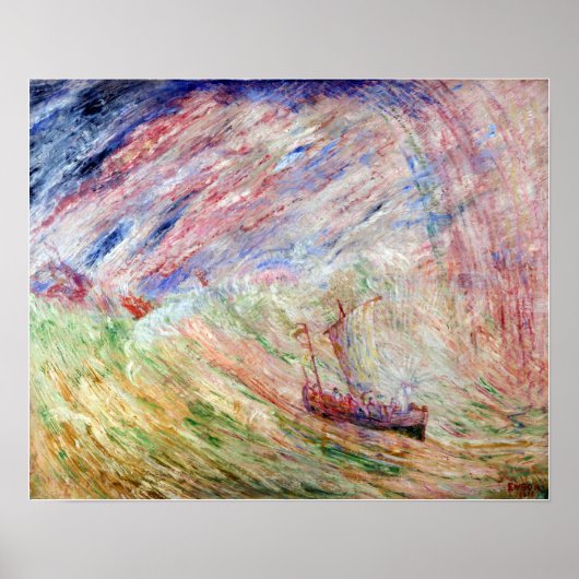 水を静めるジェームス・エンサー・キリスト ポスター (正面)