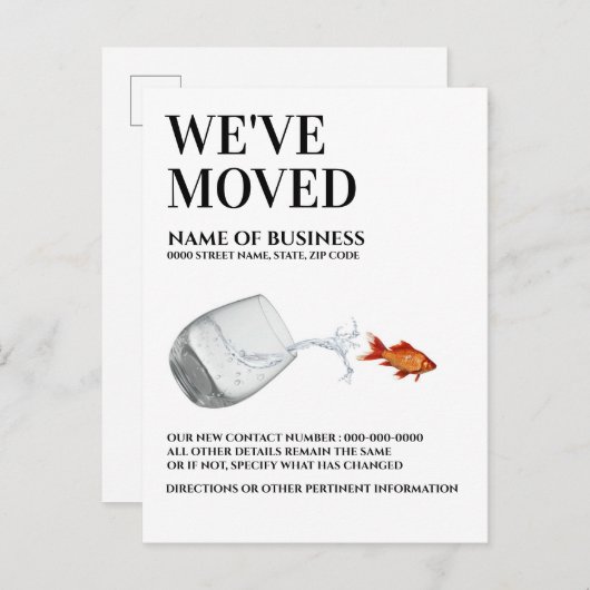 水を飲み干した魚が家に帰った 案内ポストカード (正面/裏面)