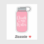 水を飲む – 水おもしろいのリマインダー シール (シート)
