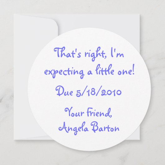 水を飲んだ 案内状 (裏面)