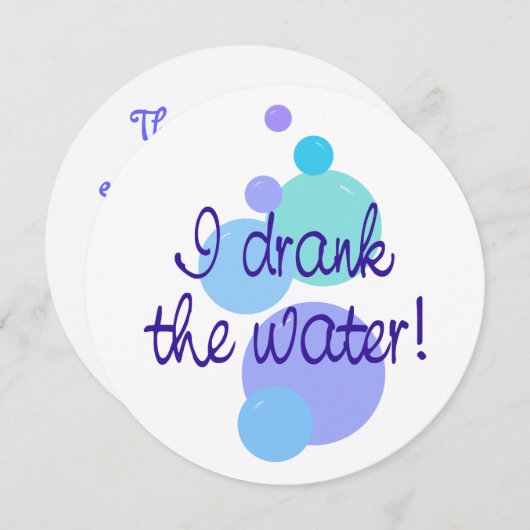 水を飲んだ 案内状 (正面/裏面)