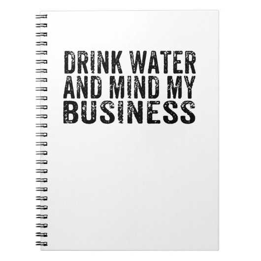 水を飲んで勝手にさせて ヴィンテージ皮肉屋 ノートブック (正面)