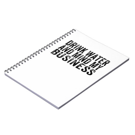 水を飲んで私のことに口出しするな ヴィンテージ風皮肉屋 ノートブック (左側)