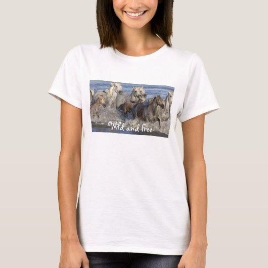 水を駆ける馬 Tシャツ (正面)