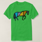 水アート色の馬 Tシャツ (デザイン正面)
