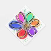 水アート色フローラ スタンダードランチョンナプキン (角)