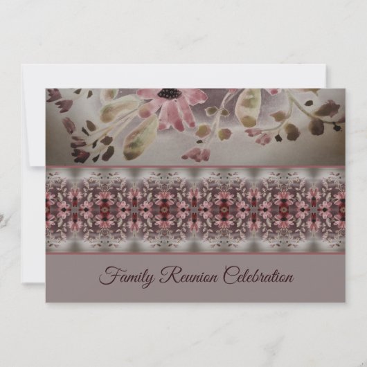 水アート色フローラ 招待状 (正面)