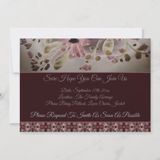 水アート色フローラ 招待状 (裏面)