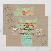 水アート色メイスンジャー結婚式招待状 招待状 (正面/裏面)