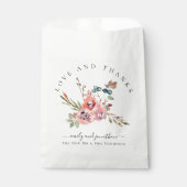 水アート色花模様お名前ありがとう結婚 フェイバーバッグ (正面)