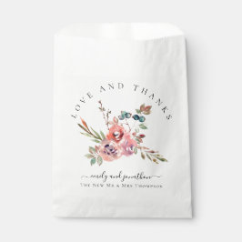 水アート色花模様お名前ありがとう結婚 フェイバーバッグ