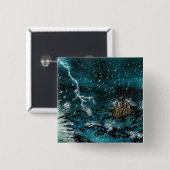 水イエス・キリストに歩くこと 缶バッジ (正面&裏面)