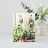 水イタリアン色の色彩の鮮やか花市場 ポストカード (スタンド正面)