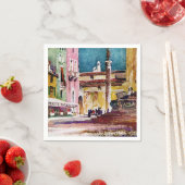 水イタリアン色Piazza スタンダードカクテルナプキン (インサイチュ)