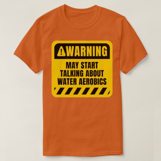 水エアロビクスについて話し始める可能性がある Tシャツ (デザイン正面)