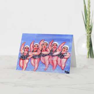 水エアロビクスディバスおもしろいチお洒落ャビー カード