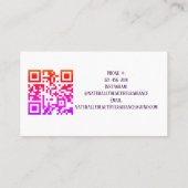 水エレガントカラフル色エステティシャンとQR 名刺 (裏面)