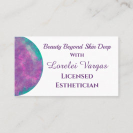 水エレガントカラフル色エステティシャンとQR 名刺