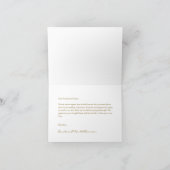 水エレガントカラフル色フローラ結婚メッセージ サンキューカード (内部)