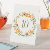 水エレガントカラフル色フローラ表の番号 台座サイン (インサイチュ)