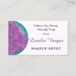 水エレガントカラフル色メイクアップアーティスト 名刺