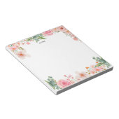 水エレガントカラフル色春開花フローラ ノートパッド (アングル)