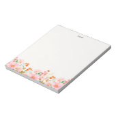 水エレガントカラフル色春開花フローラ ノートパッド (回転)