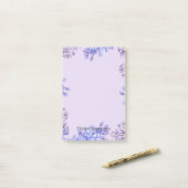 水エレガントガーリー色パープル薄紫花名 ポストイット (デスク上)