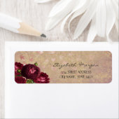 水エレガントストライプの色バラ住所 シール (インサイチュ)