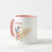 水エレガントパーソナライズされた色ハミングバード マグカップ (正面左)