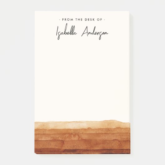 水エレガントパーソナライズされた色抽象芸術砂漠 ポストイット (正面)