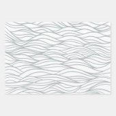 水エレガントミニマル波 ラッピングペーパーシート (正面2)