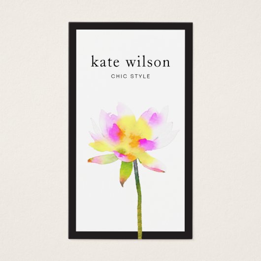 水エレガントモダン彩蓮の花 (正面)