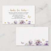 水エレガントモダン色の蝶がベビー翔 エンクロージャーカード (正面/裏面)