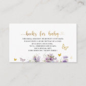 水エレガントモダン色の蝶がベビー翔 エンクロージャーカード (正面)