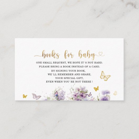 水エレガントモダン色の蝶がベビー翔 エンクロージャーカード (正面)