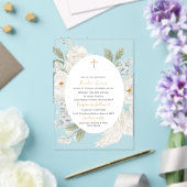 水エレガントモダン色エンジェル洗礼 アクリル招待状 (インサイチュ (ウェディング))