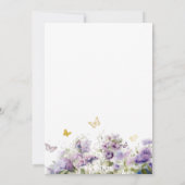 水エレガントモダン色バタフライキスベビーS 招待状 (裏面)