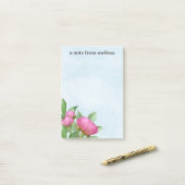 水エレガントモダン色ピンク牡丹フローラ ポストイット (デスク上)