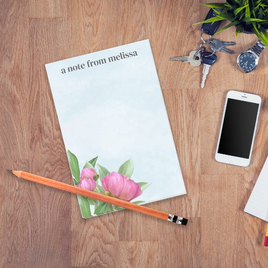 水エレガントモダン色ピンク牡丹フローラ ポストイット