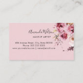 水エレガントモダン色フローラ名刺 名刺 (裏面)