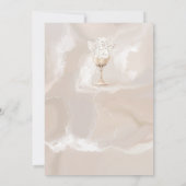 水エレガントモダン色ベージュウィングスエンジェルバプティス 招待状 (裏面)