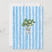 水エレガントモダン色メイン絞りブライダルsho 招待状 (裏面)