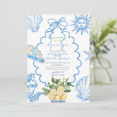 水エレガントモダン色メイン絞りブライダルsho 招待状 (スタンド正面)