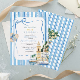 水エレガントモダン色メイン絞りブライダルsho 招待状